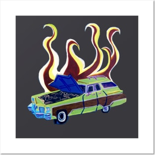 Flaming Station Wagon Posters and Art